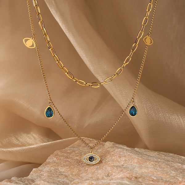 Evil Eye Layered Necklace