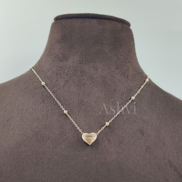 Mini Heart Necklace Rose Gold