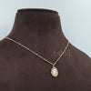 Oval Charm Necklace Cream