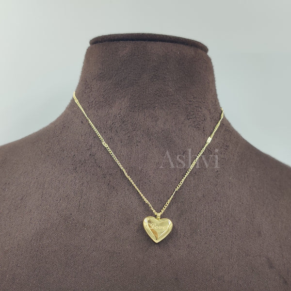 Puffed Heart Necklace