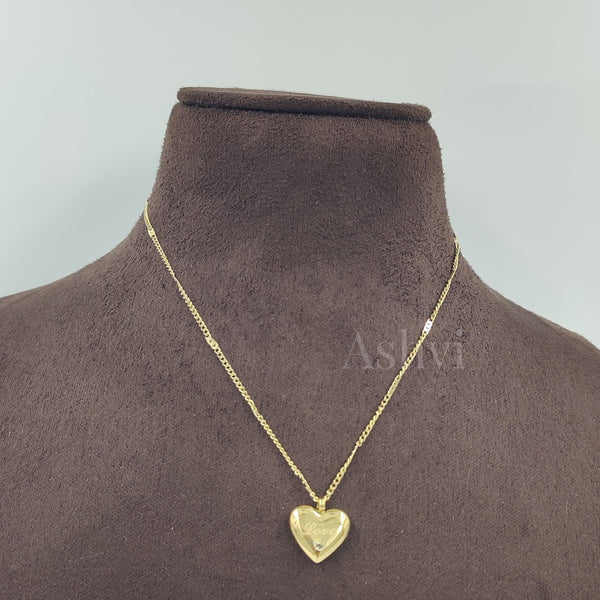 Puffed Heart Necklace