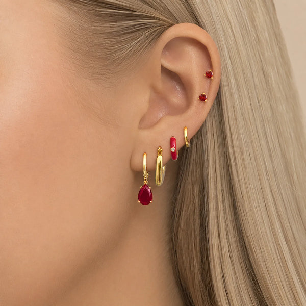 Ruby Radiance Ear Stack - Mismatch