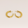 Curbs bold gold hoops earring