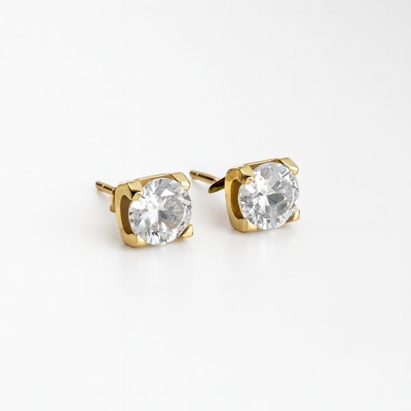 Diamond aura earrings