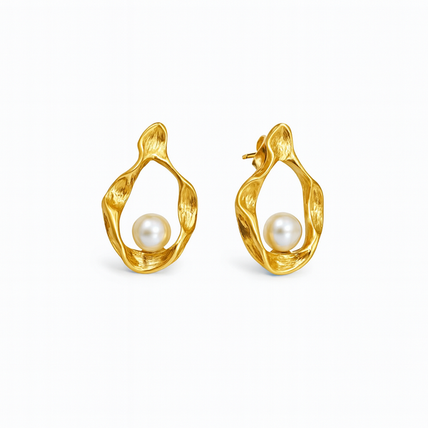 Divine pearl wrap earrings