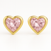 Emerald heart beats earrings
