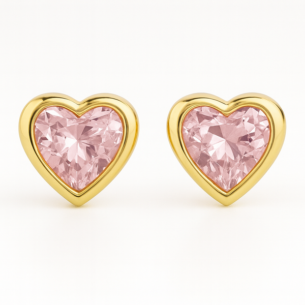 Emerald heart beats earrings