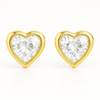 Emerald heart beats earrings