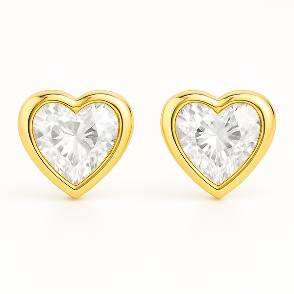 Emerald heart beats earrings