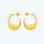 Golden wave curve earrings