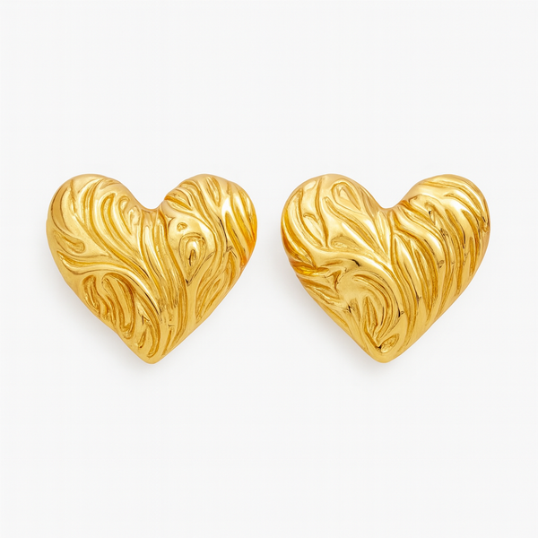 Massive Vintage Heart Earrings