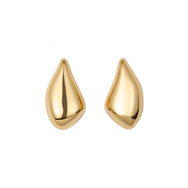 Messy Gold Stud Earrings