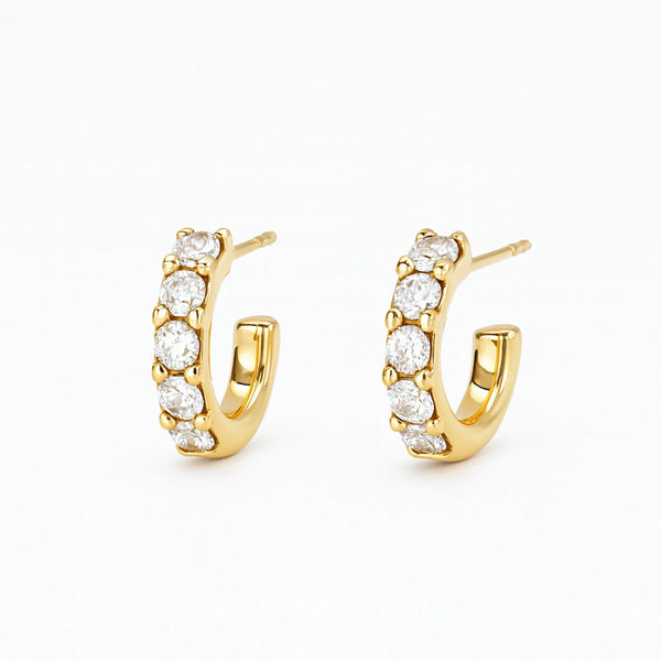 Mini glam hoops earrings
