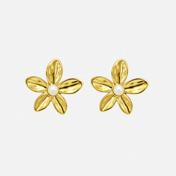 Pearl Petal Earrings