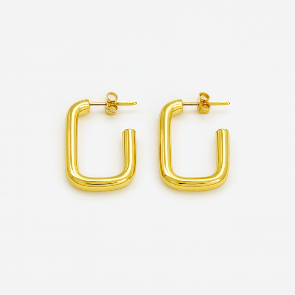 Square Edge hoops Earrings