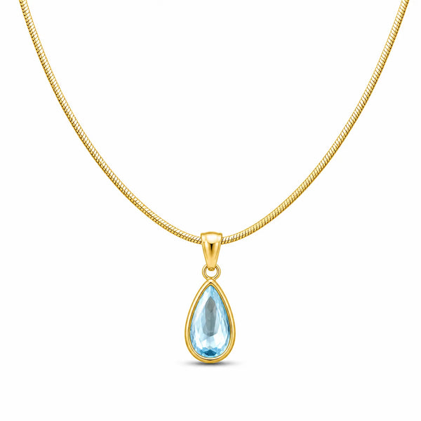 Water Drop Clear Pendant Necklace