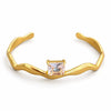 Aurora Solitaire Wave Gold Kada