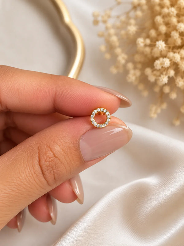 Celina Crystal Circle Ball Back Stud