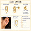 Crystal Safety Pin Ball Back Stud