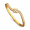 Elara Floral Crystal Gold Kada