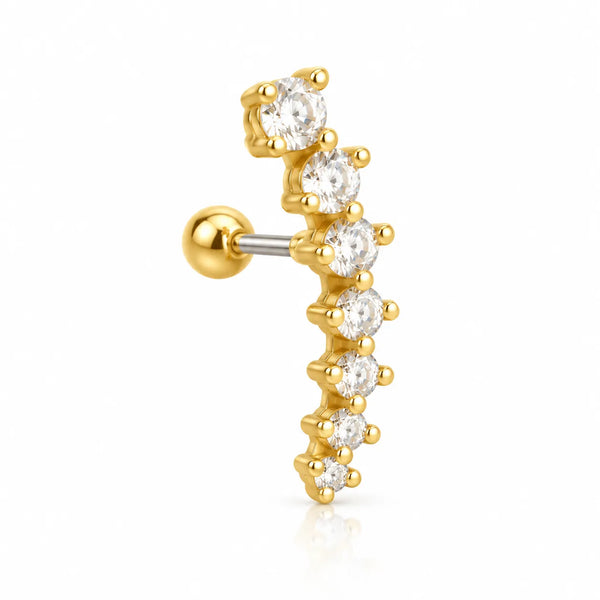 Graduated Crystal Ball Back Stud