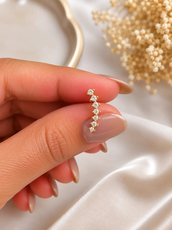 Graduated Crystal Ball Back Stud