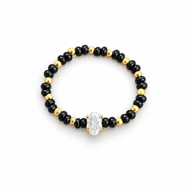 Mira Oval Solitaire Mangalsutra Ring