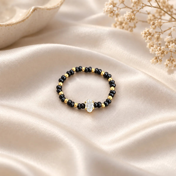 Mira Oval Solitaire Mangalsutra Ring