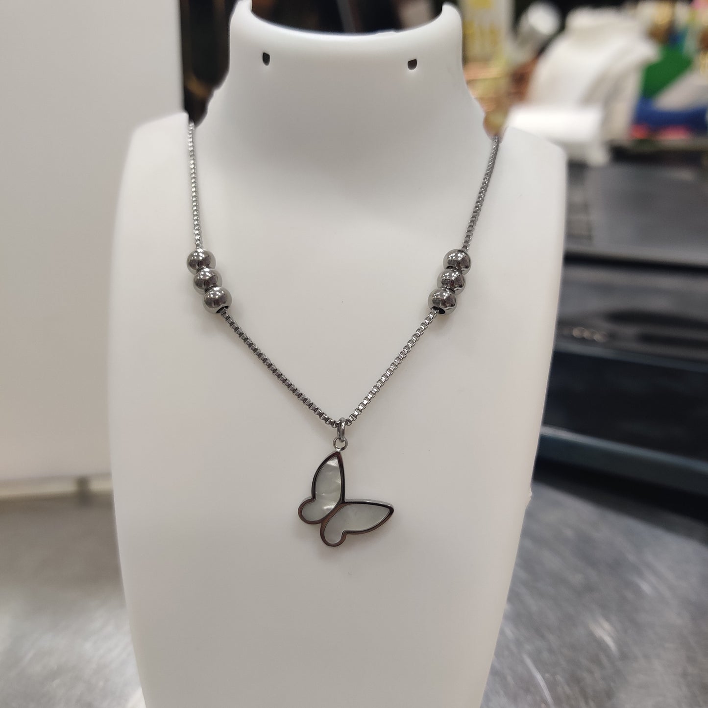 Butterfly silver Necklace