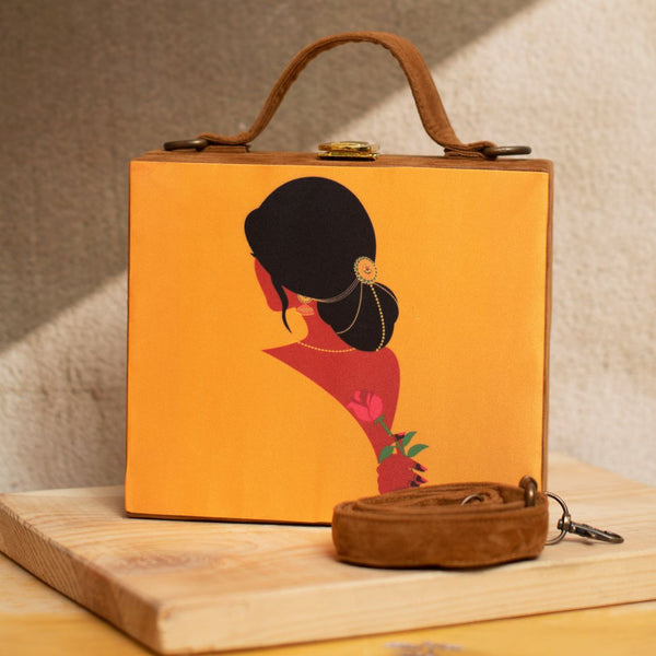 Bun Lady Suitcase Style Clutch