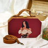 White flower girl Portrait Style Clutch