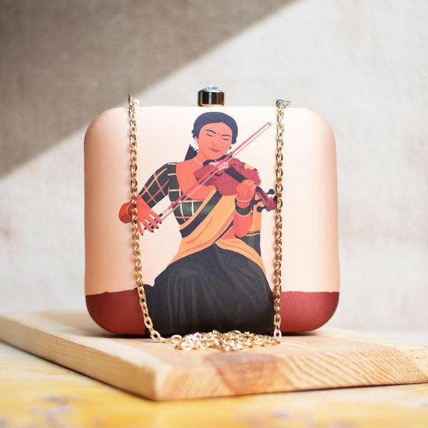 Lady Print Square Clutch