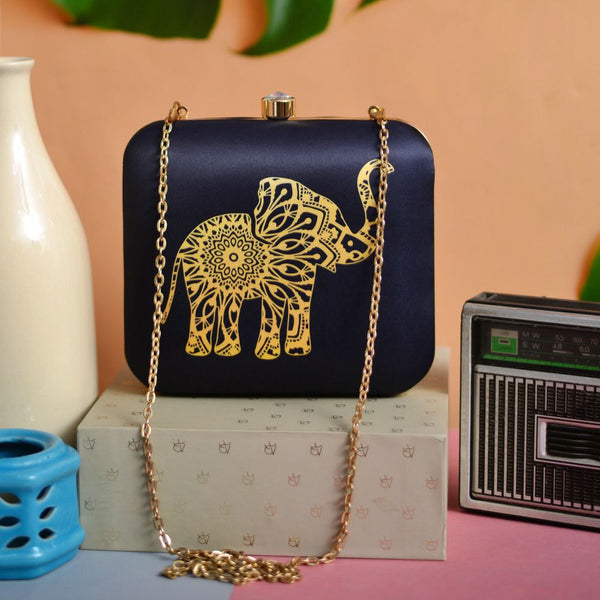 Elephant Print Clutch