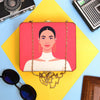 Girl Portrait Wooden Clutch