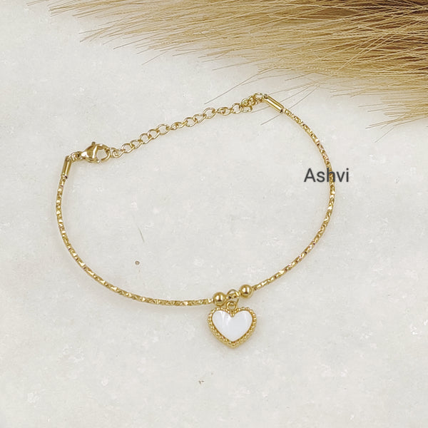 Heart Wire Charm Bracelet