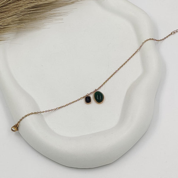 Oval Stone Anklet
