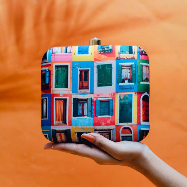 Multi Door Square Clutch