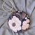 Black Floral Round Clutch