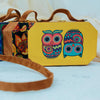 Owl Printed Suitcase Style Clutch