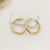 Triple Layer line Hoops Earrings