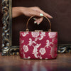 Red FloralHandle Clutch