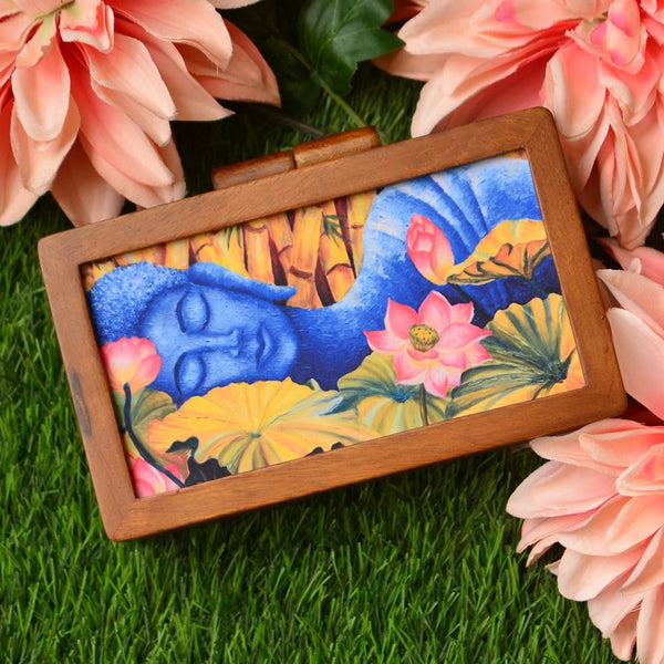Buddha Colorful Wooden Clutch