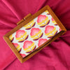 Floral Design Wooden Clutch