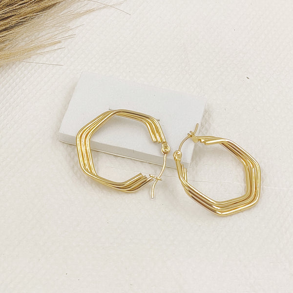 Triple Layer twist Hoops Earrings