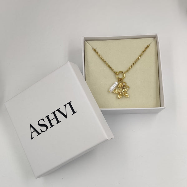 Flower Multi Charms Necklace