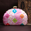 D Shape pink Clutch