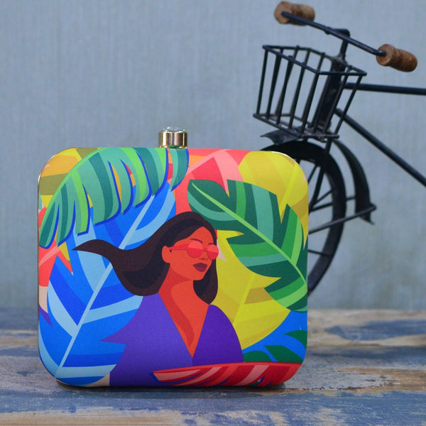 Colorful Overlapping Square Clutch