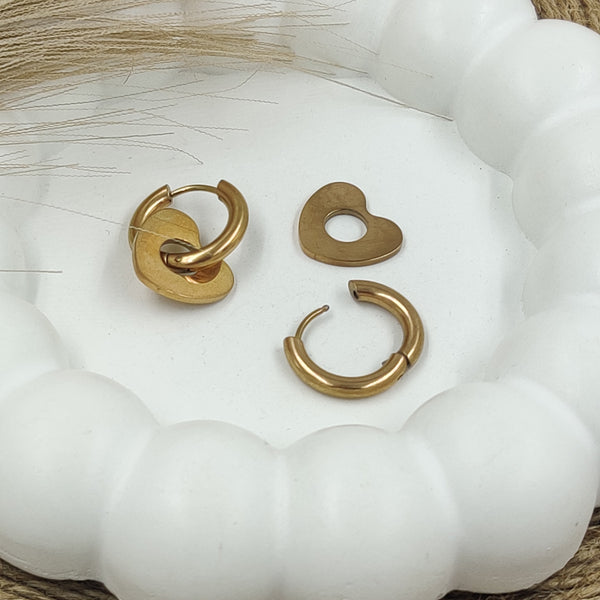 Detachable Heart Earrings
