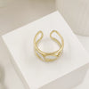 Oval Decore Layer Cuff Ring