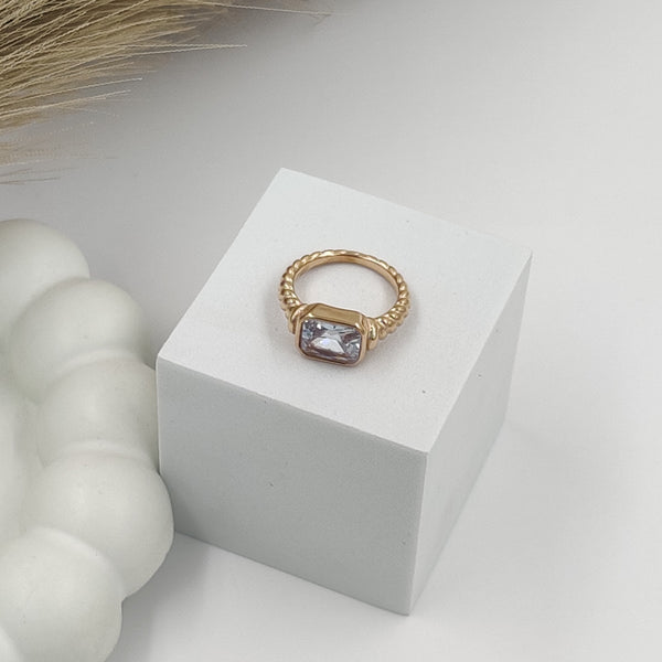 White Stone Ring